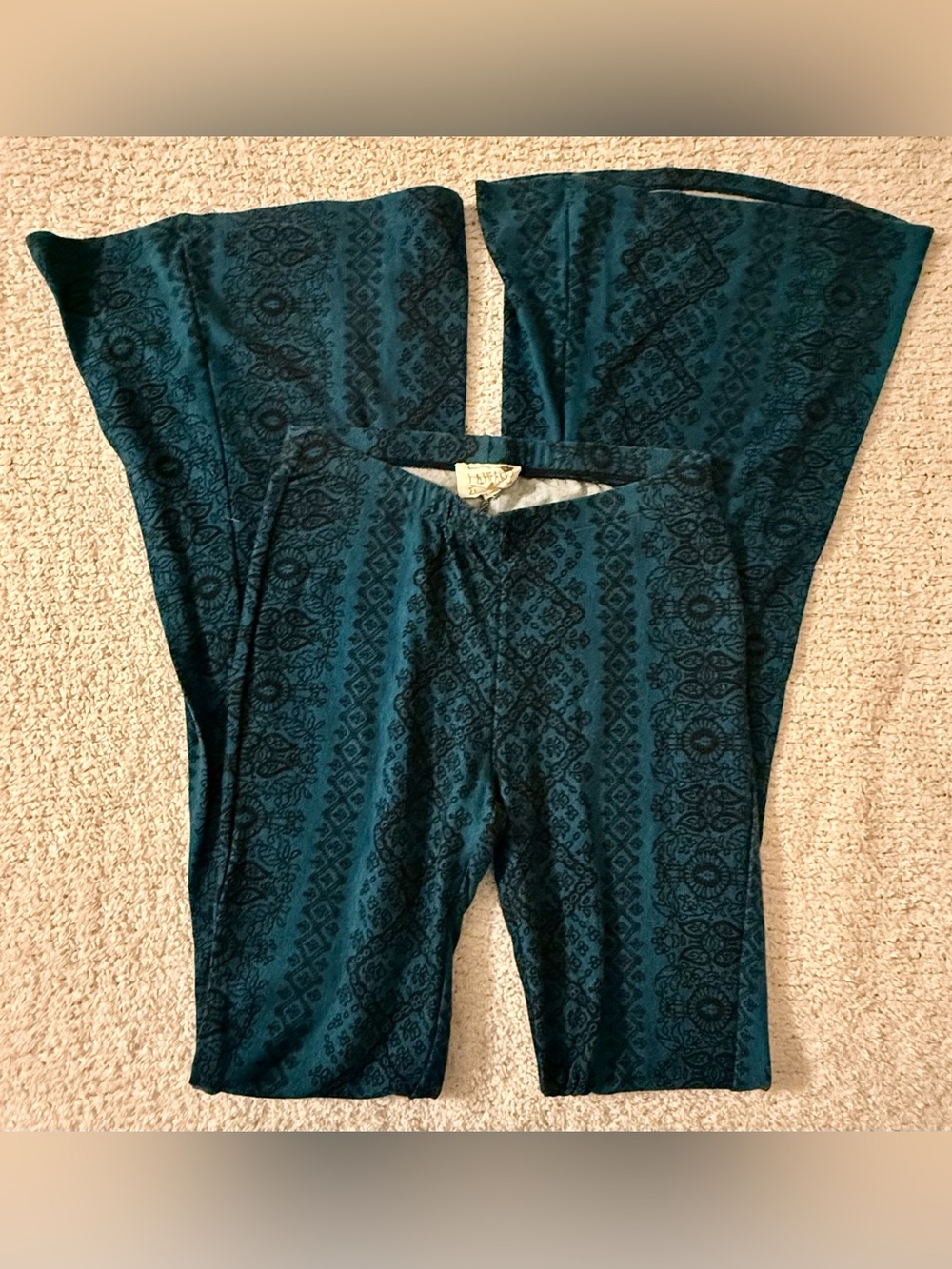 LA Hearts Teal and Black Printed Pants XS